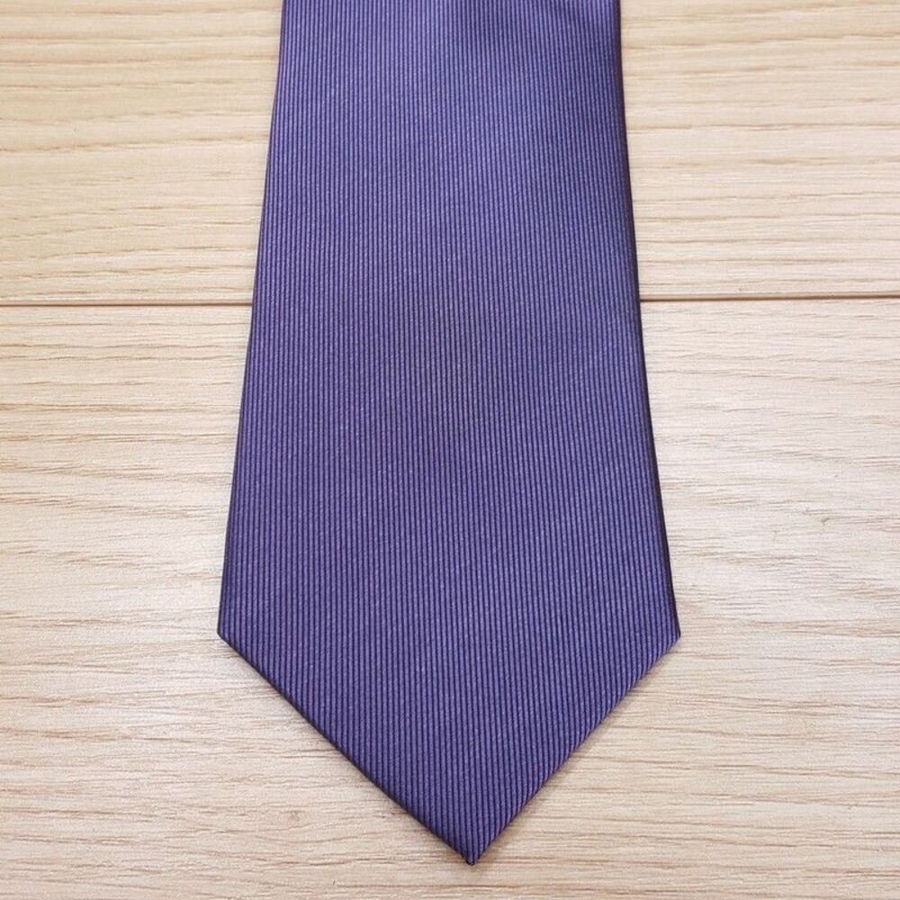 CALVIN KLEIN Mens Neck Tie Purple Slim Modern Classic Recycled Polyester Necktie
